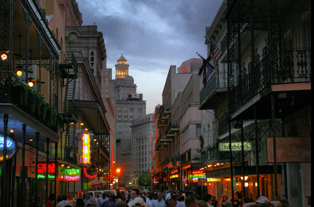 Bourbon Street New Orleans By Roussis