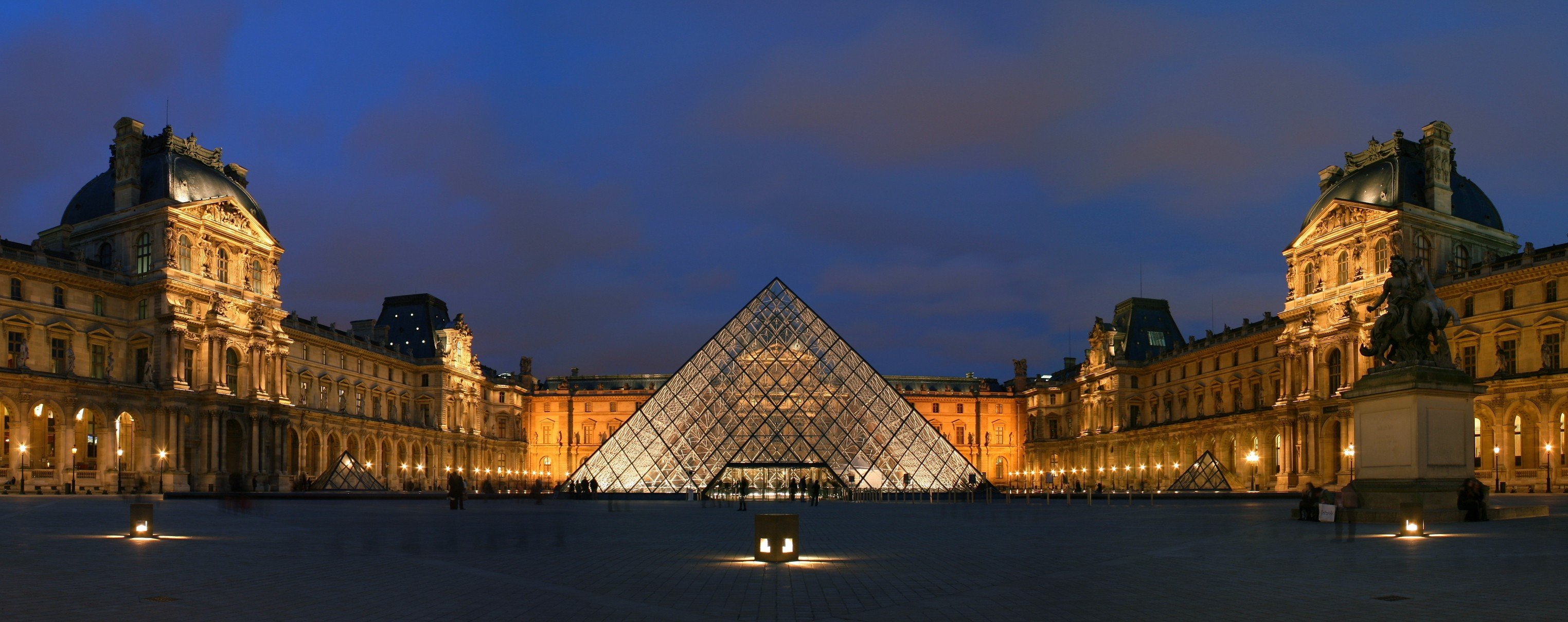 The Louvre Paris France Pyramid HD Wallpaper Desktop And