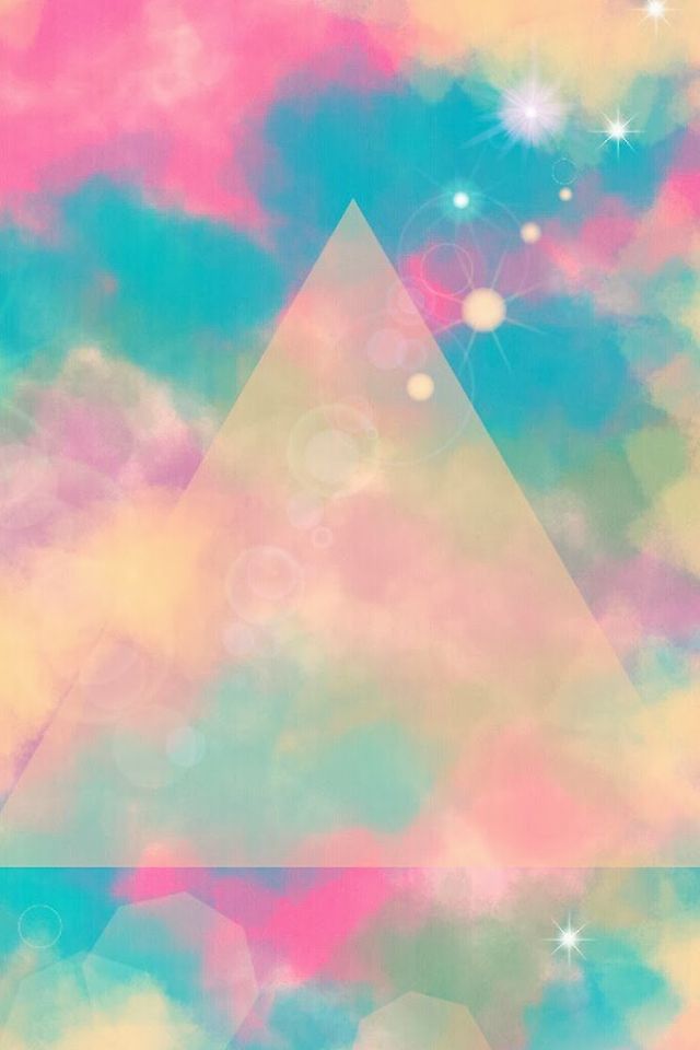 Rainbow Triangle Clouds iPhone wallpaper Pinterest