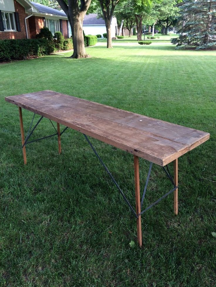 Vintage Wooden Wall Paper Table Folding Style