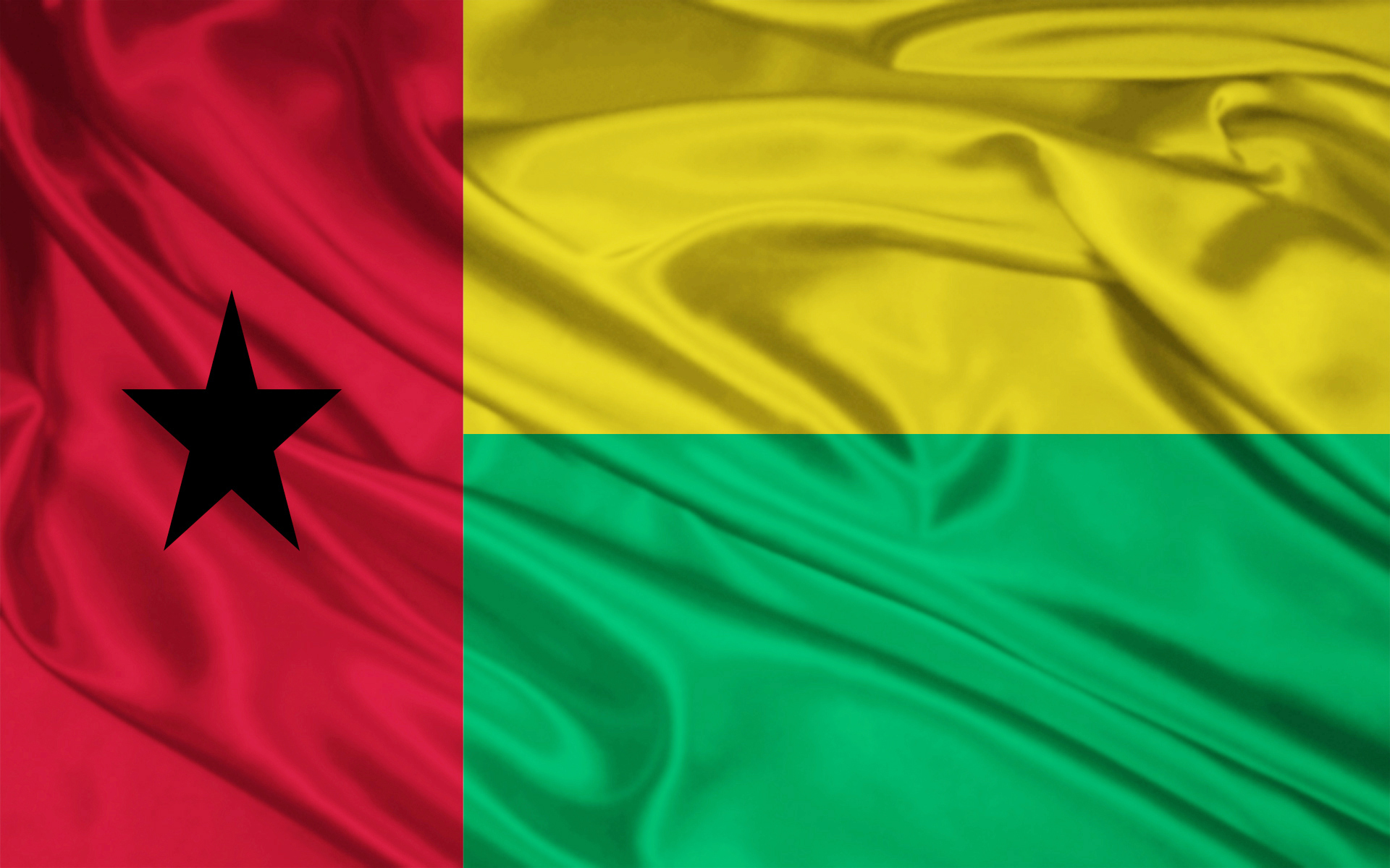 Guinea Bissau Flag Wallpaper Stock Photos