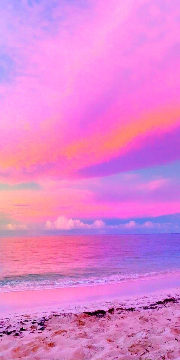 Pastel Rainbow Beach Wallpaper iPhone Pretty