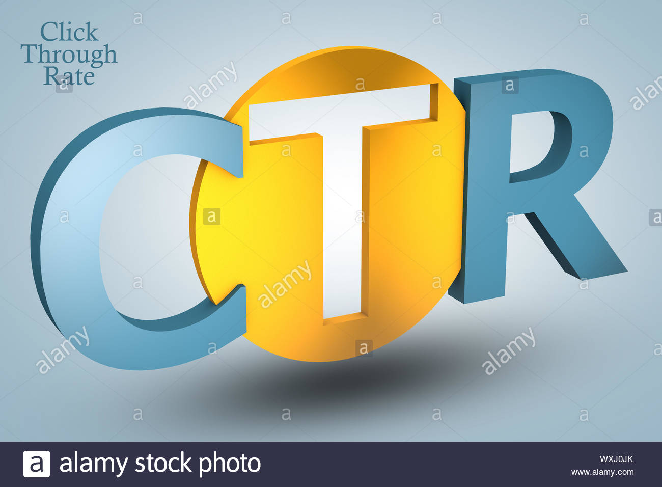 Acronym Concept Ctr For Click Through Rate On Blue Background