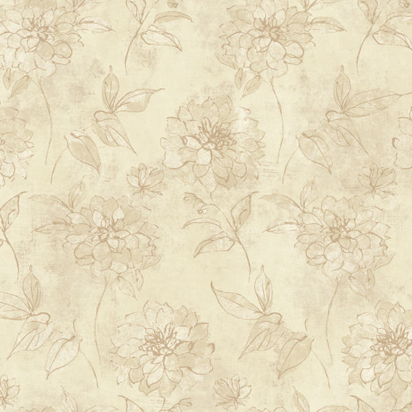 Cream And Grey Sketched Rose Wallpaper Wall Sticker Outlet