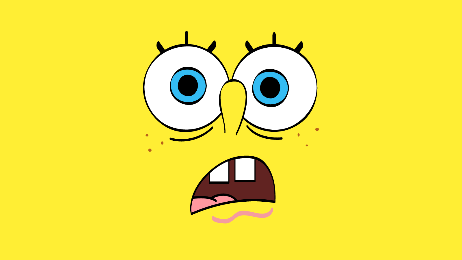 Funny Spongebob Face HD Wallpaper Background
