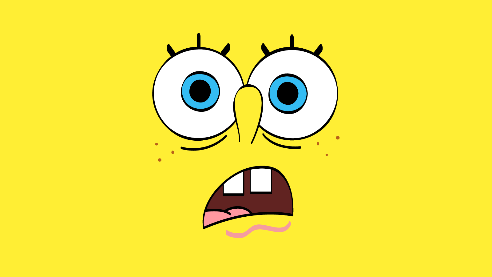 Funny Spongebob Face Hd Wallpaper Background