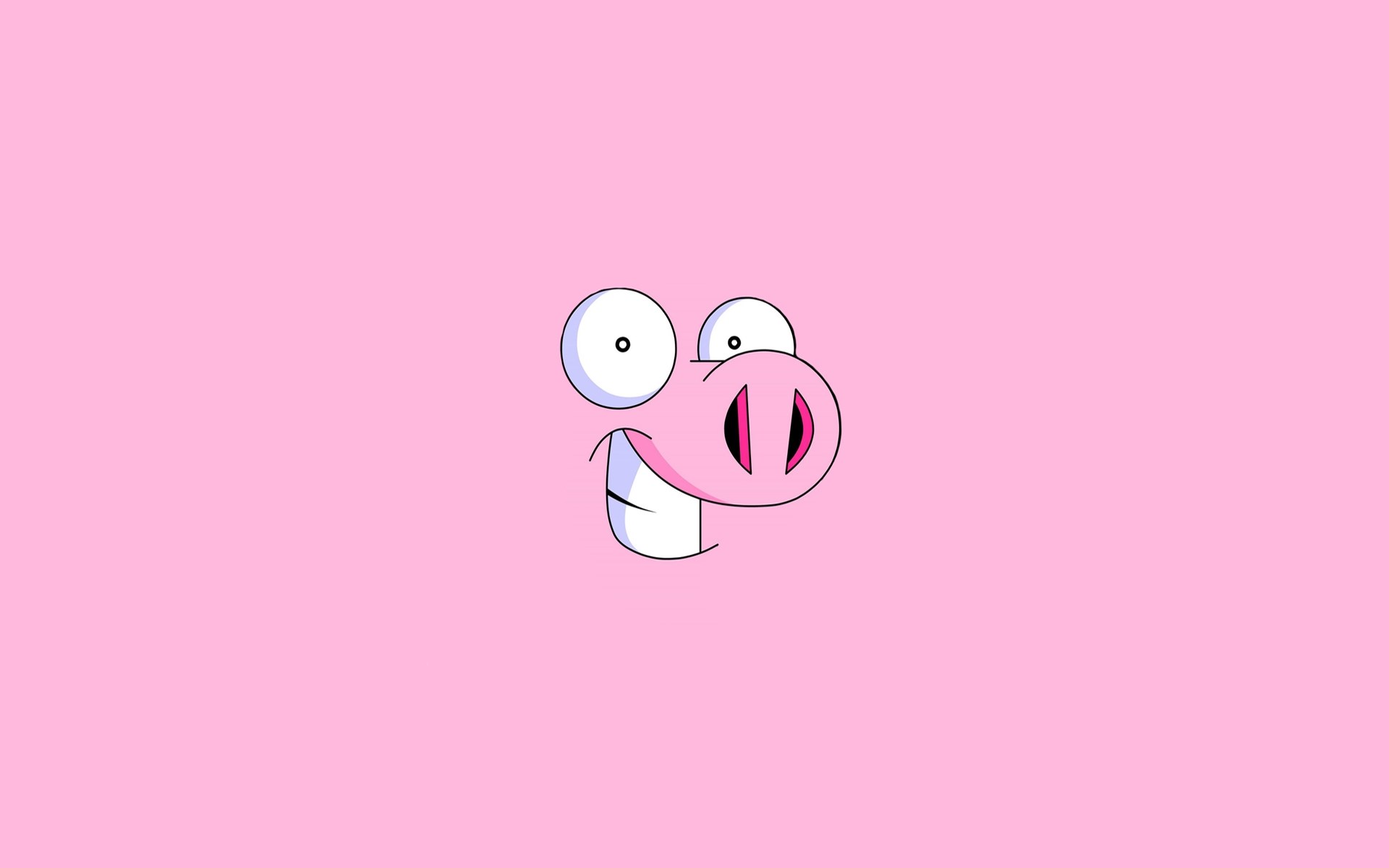Pink Pig Face Noise Smile Vector Funny Art Background