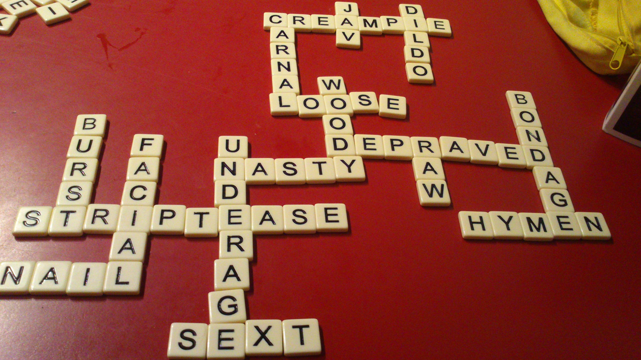 My Girlfriend And I Played A Dirty Version Of Bananagrams