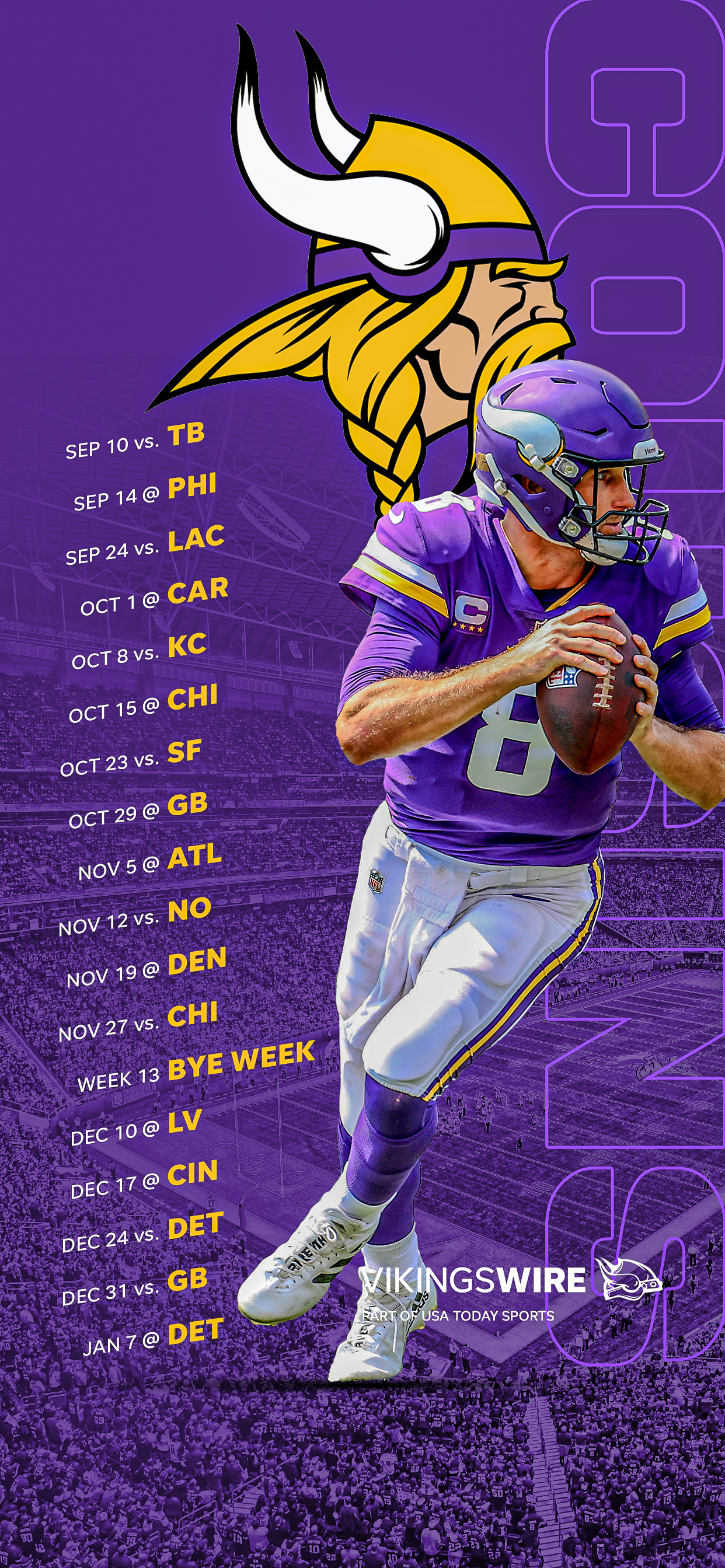Minnesota Vikings Able Schedule Wallpaper