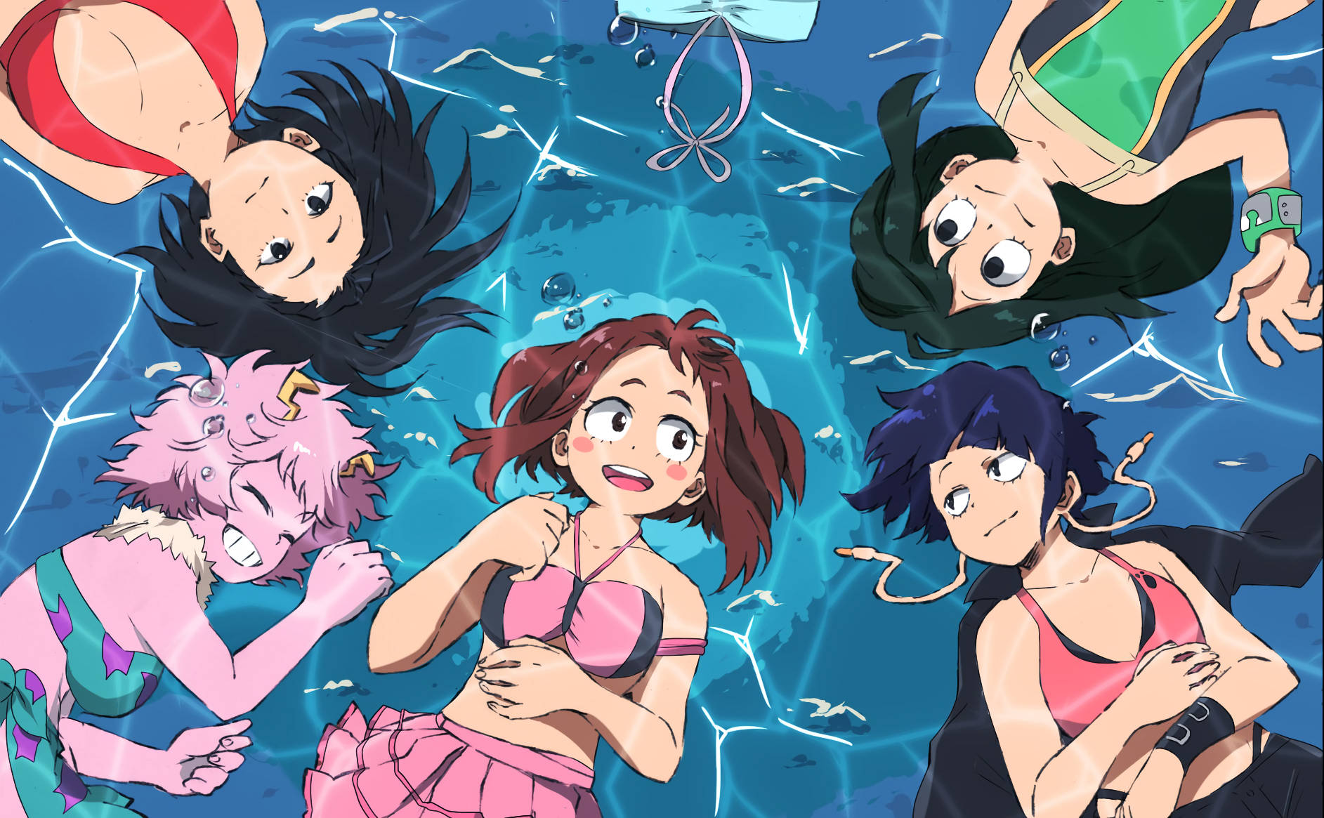 Ochaco Uraraka And The Girls Ueesu54vuxkb3sno Wallpaper