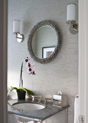 silver bathroom wallpaper