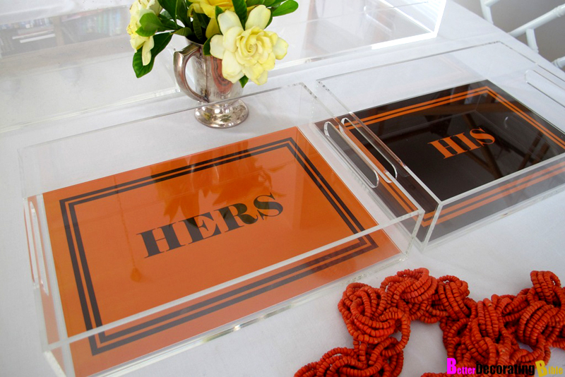 Diy Friday Decorative Clear Lucite Trays