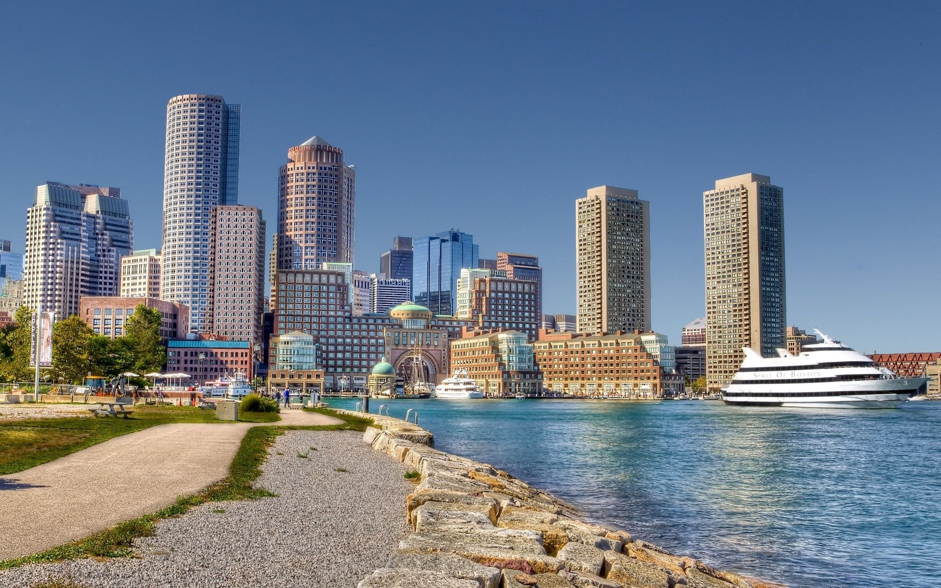 Boston City Towers Full HD Desktop Wallpaper 1080p