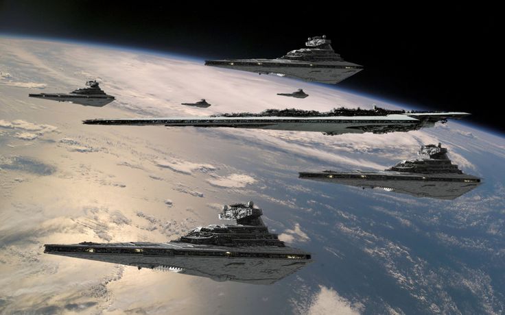 Imperial Star Destroyer Fleet With The Executor Super