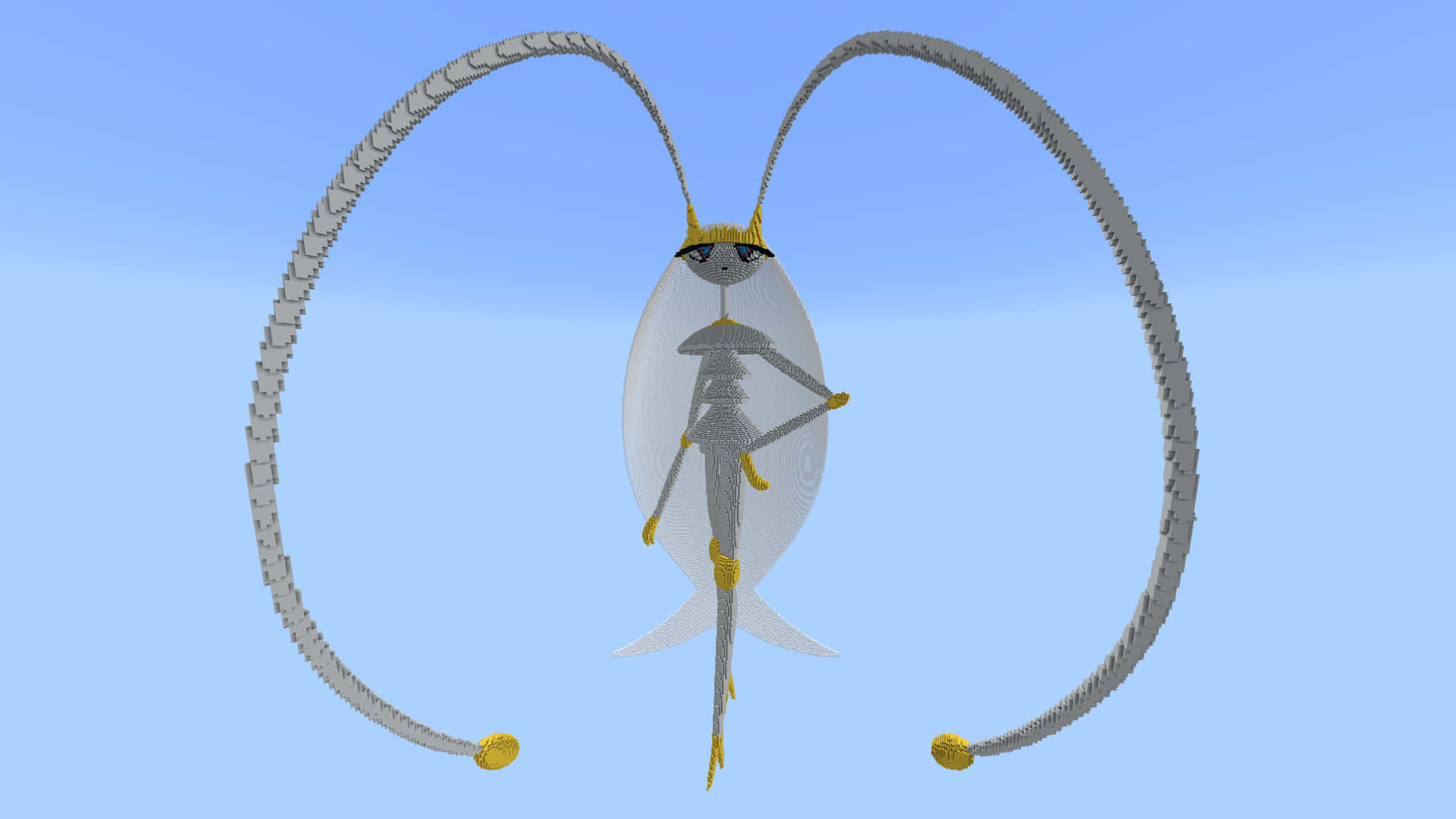 Pheromosa On Light Blue Wallpaper