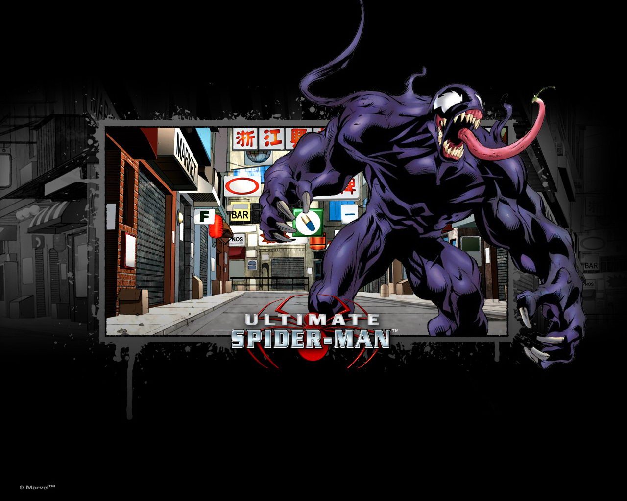 Street Venom Ultimate Spider Man Wallpaper