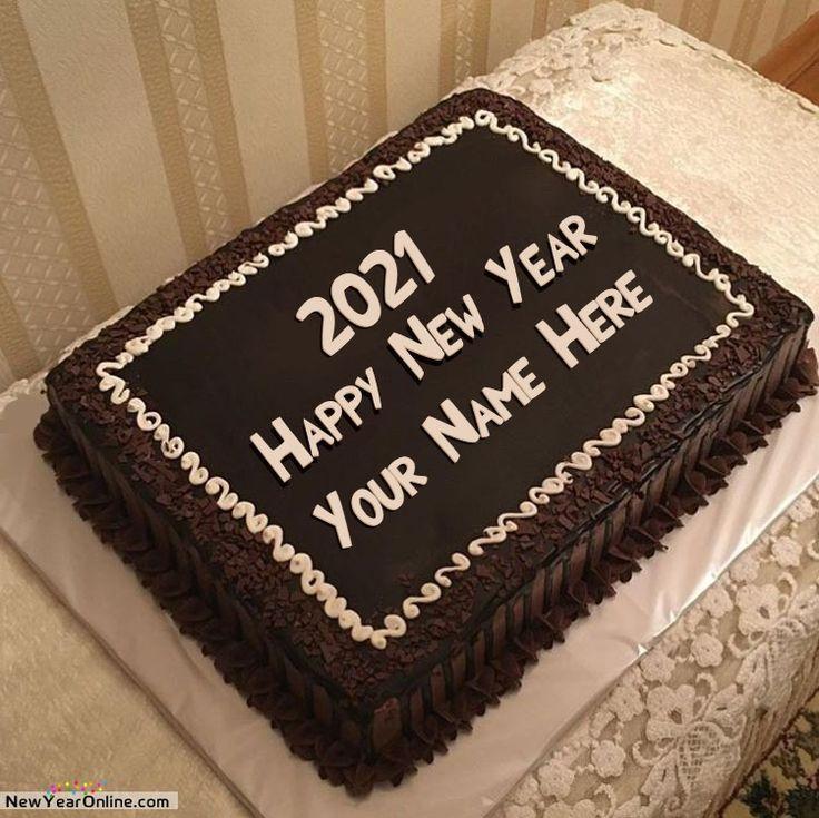 Personalize Your Happy New Year Cake Image With Names