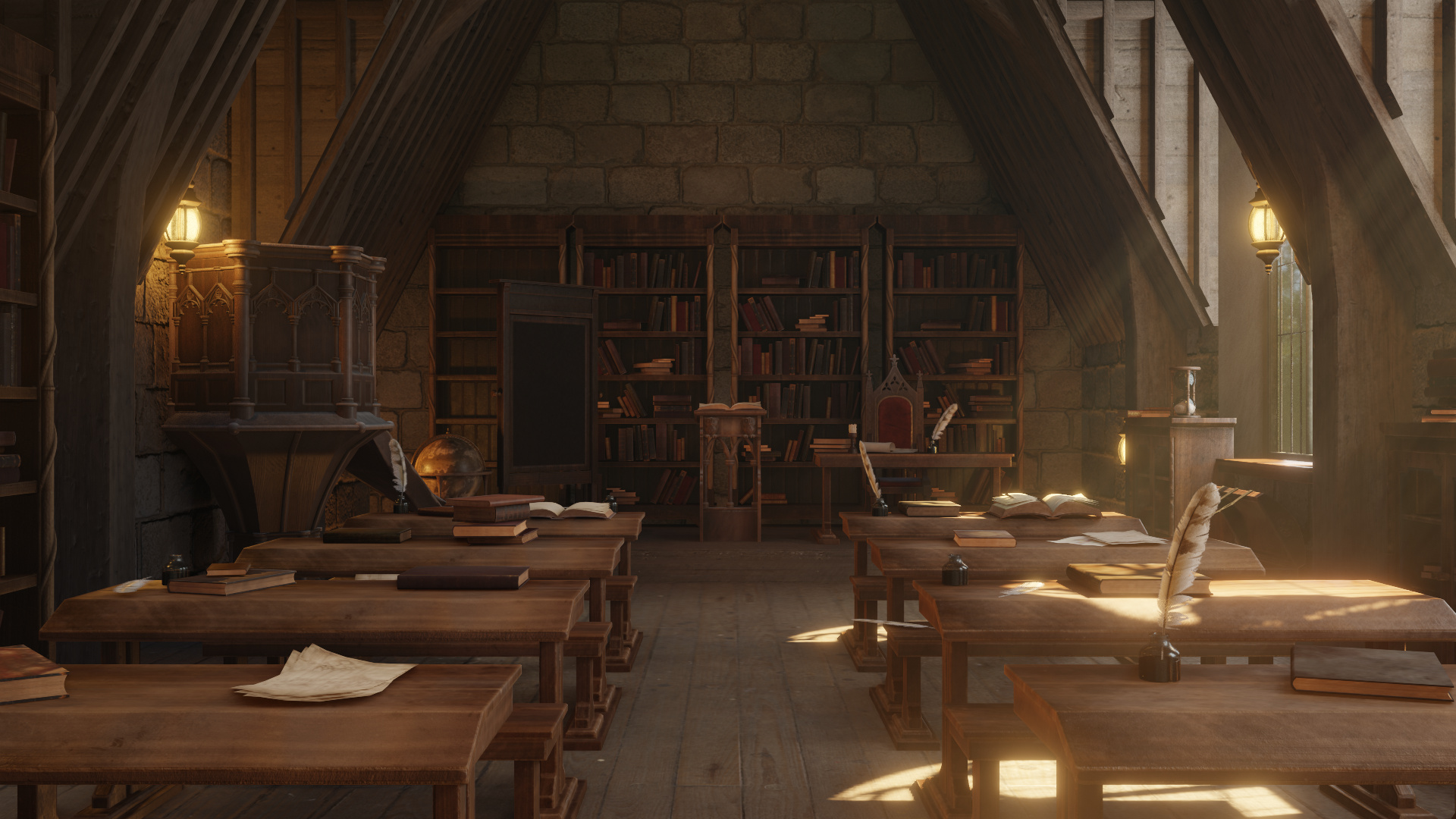 Hogwarts classroom   Finished Projects   Blender Artists Community