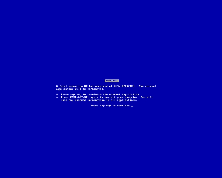 Blue Screen Of Death Wallpaper High Quality