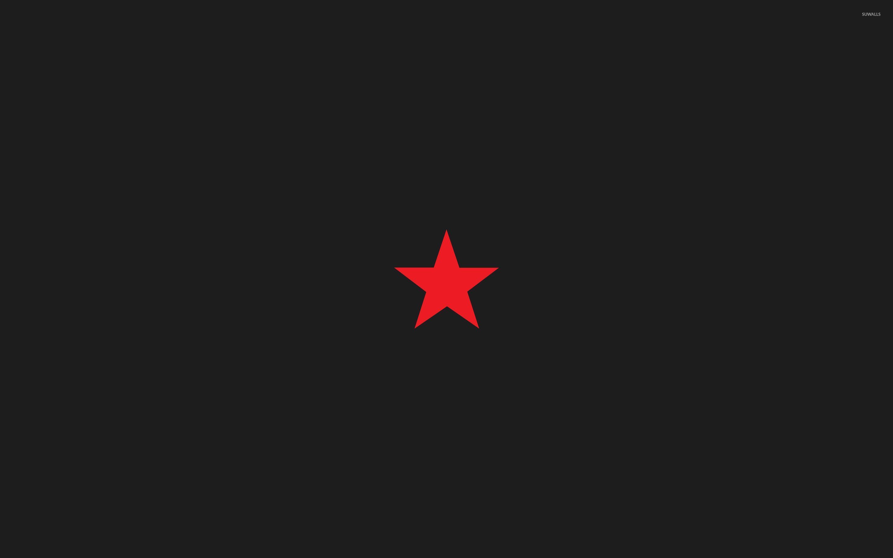 Red Star Wallpaper Minimalistic