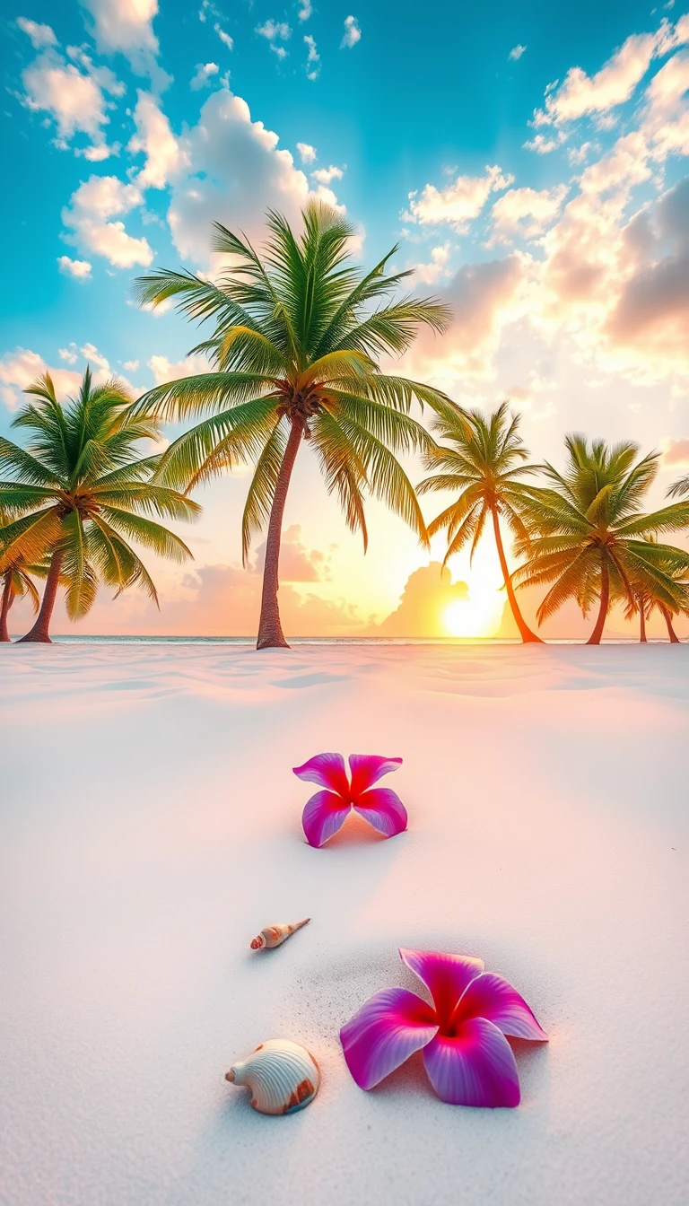 Tropical Beach Phone Wallpaper