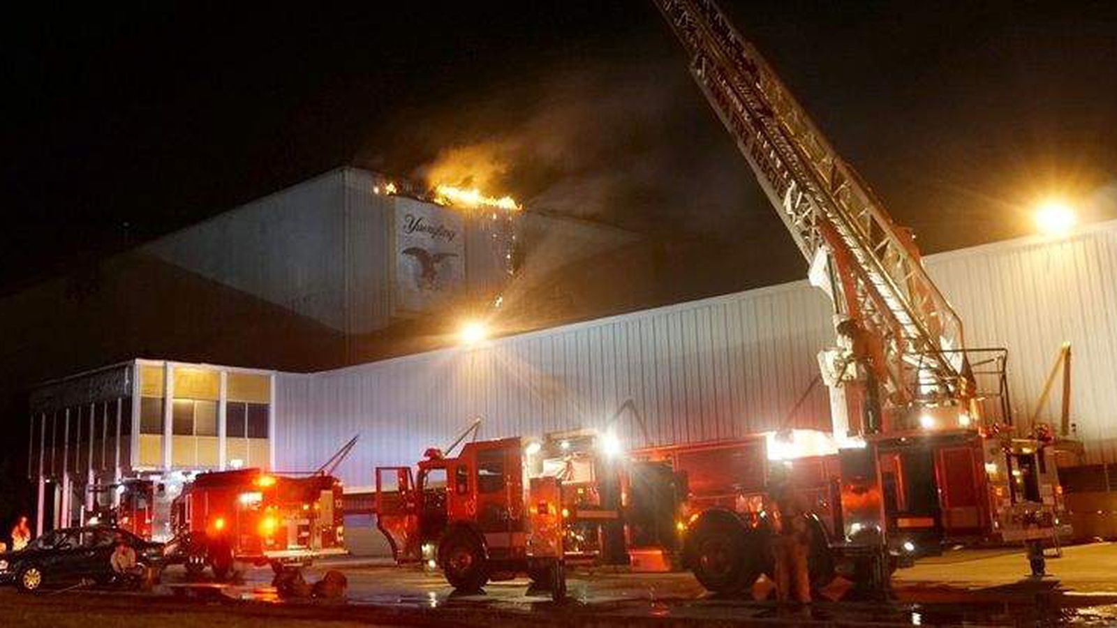 Blaze At Yuengling Brewery Singes Top Of Building