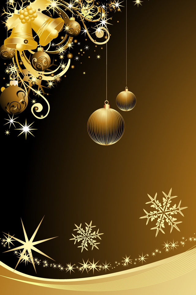 Search Title Home iPhone Wallpaper Holiday Golden Christmas