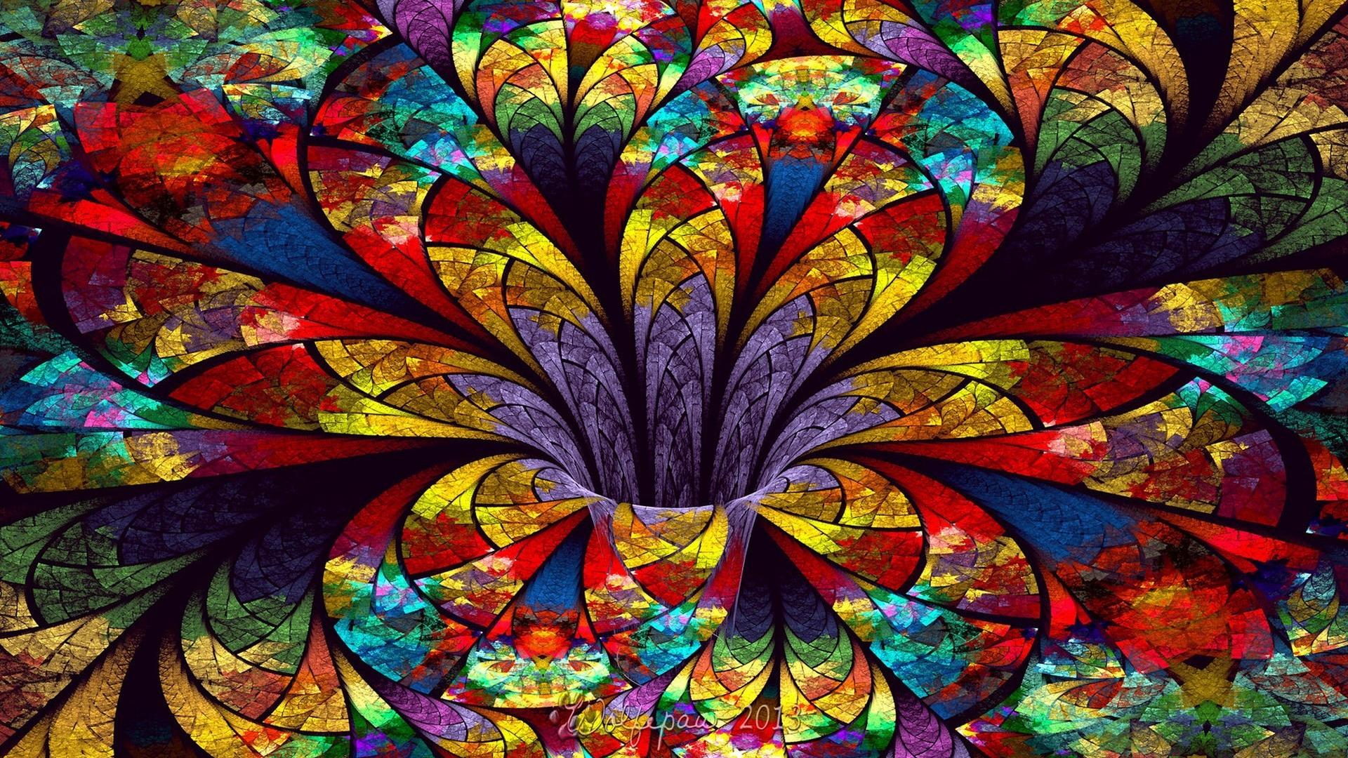 Abstract Flowers Fractals Fractal Wallpaper