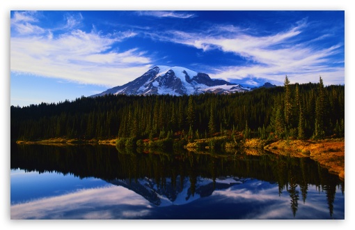 Mountain Lake Reflection HD Wallpaper For Standard Fullscreen