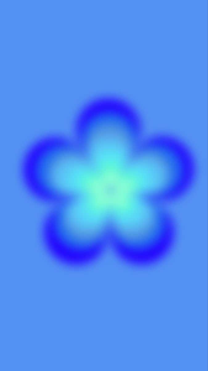 A Blue Flower On Background Wallpaper