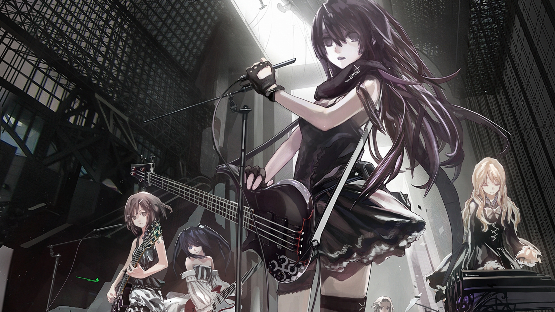  KON Gothic Hirasawa Yui Guitars Akiyama Mio Anime Girls