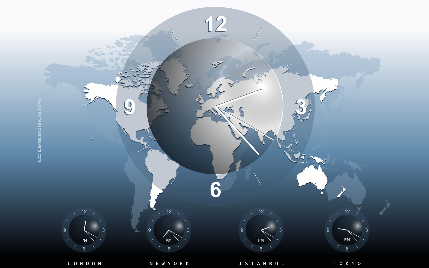World Time Zones Clock Desktop Original Updated On
