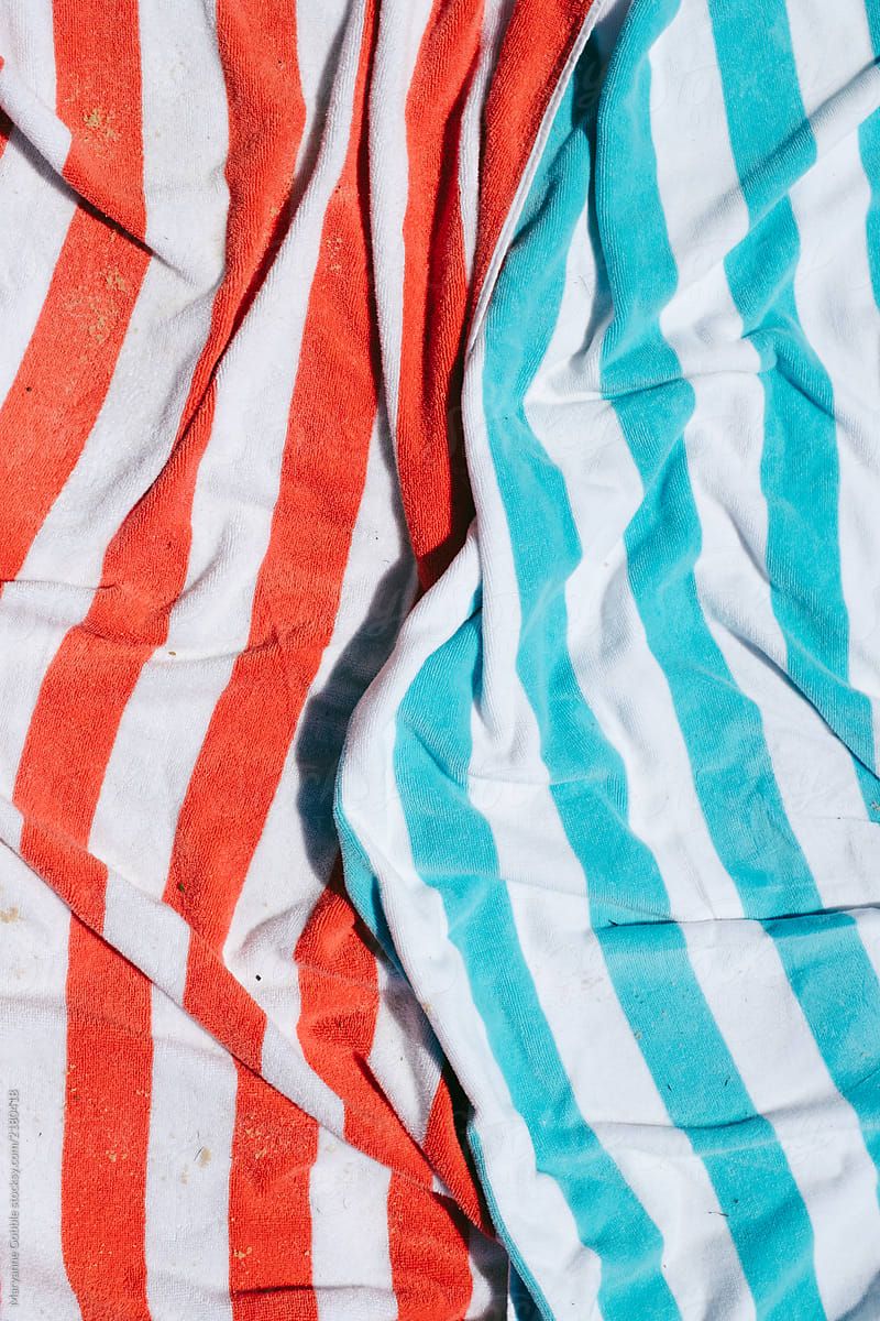 Striped Cabana Beach Towels Stock Photo By Maryanne Gobble For