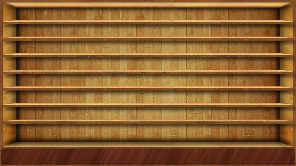 Wood Shelves Wallpaper by SamirPA