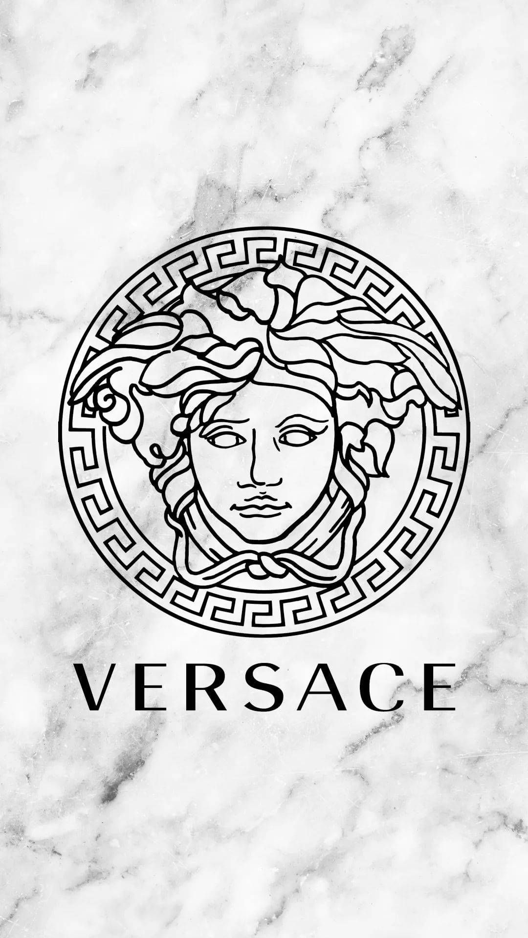 Versace Logo Cloud White Wallpaper