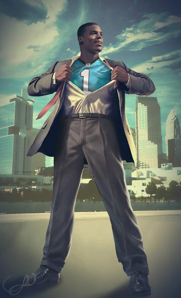 Cam Newton Painting Has Blessed Individual As Carolina Superman The