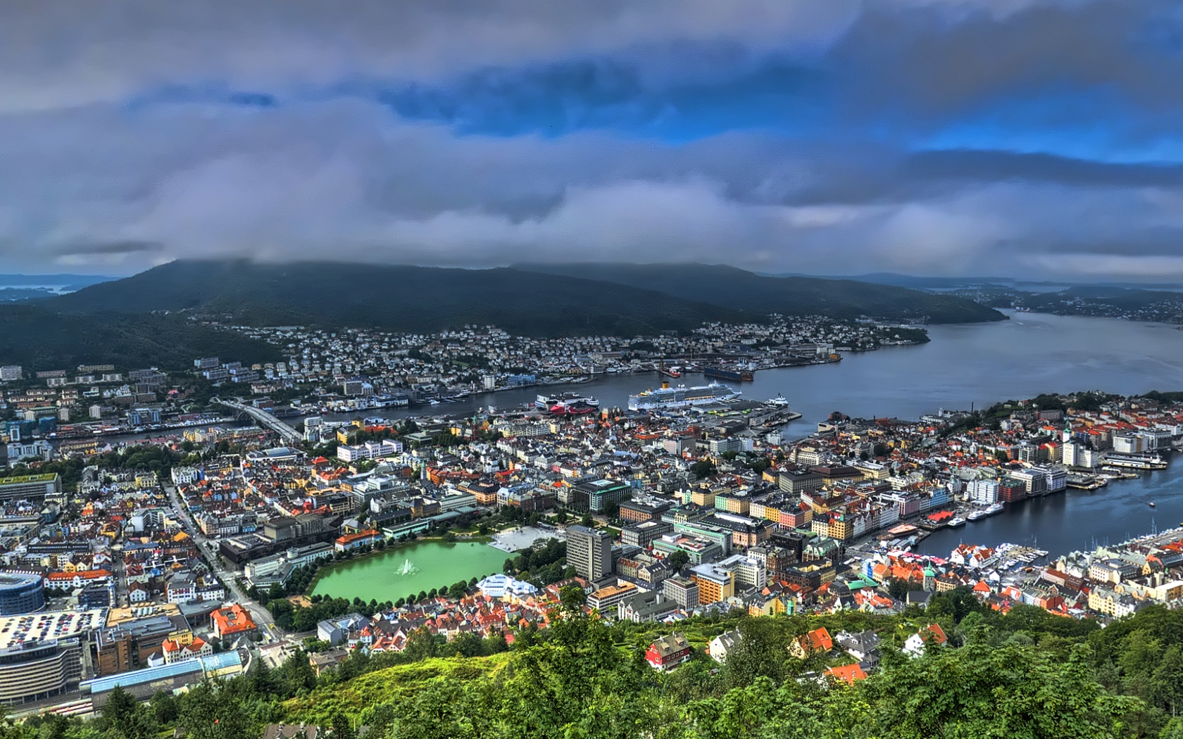 Panorama Bergen Norway HDr Wallpaper Id