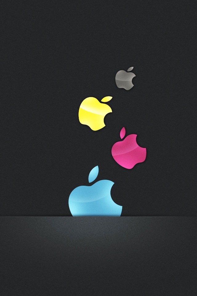 HD Color Apple Logos iPhone Wallpaper Background