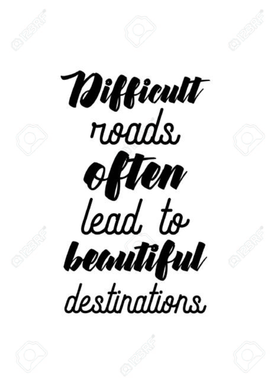 Free download Life Quote Isolated On White Background Difficult Roads