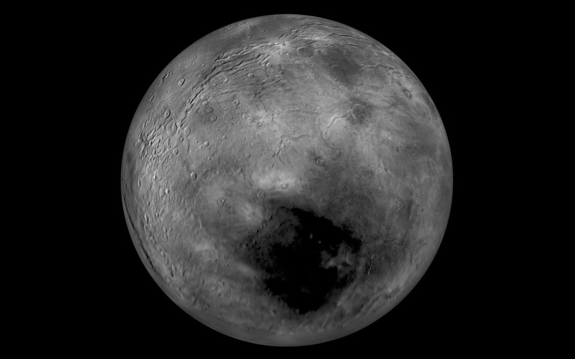Space Image Flying Over Charon