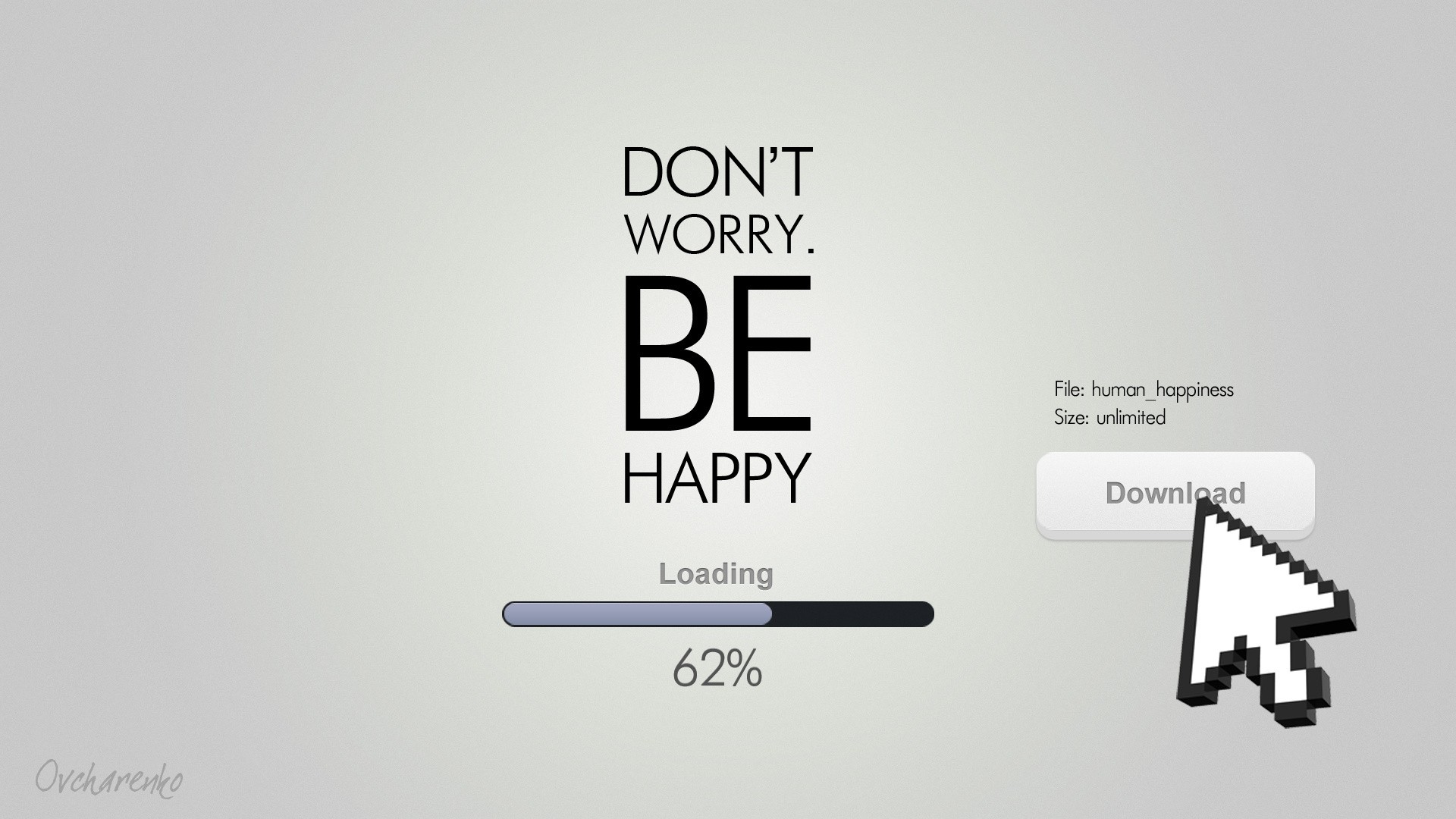 Text Typography Loading Creative Happiness Mice HD Wallpaper