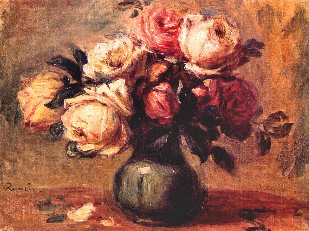 Dans Un Vase De Pierre Auguste Renoir Wallpaper