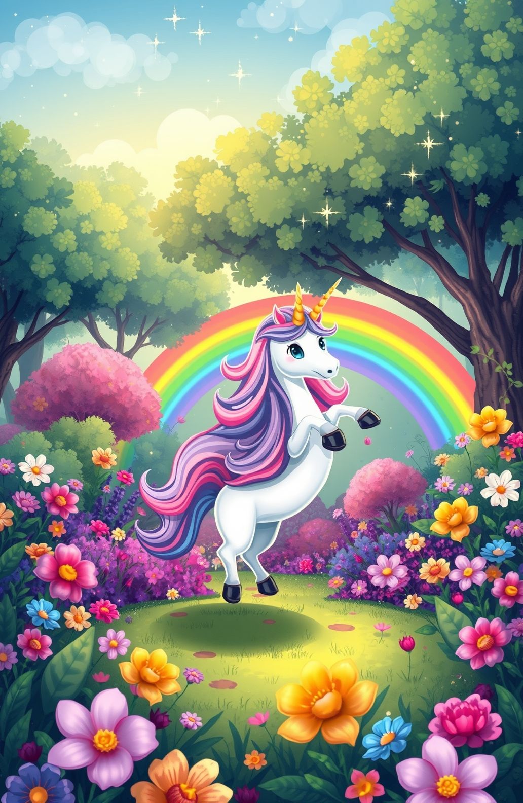 Cartoon Unicorn Wallpaper