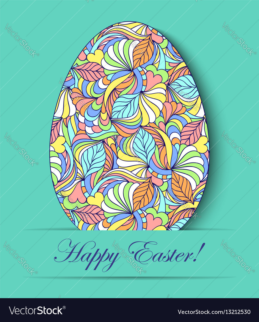 Abstract Easter Egg Royalty Vector Image Vectorstock