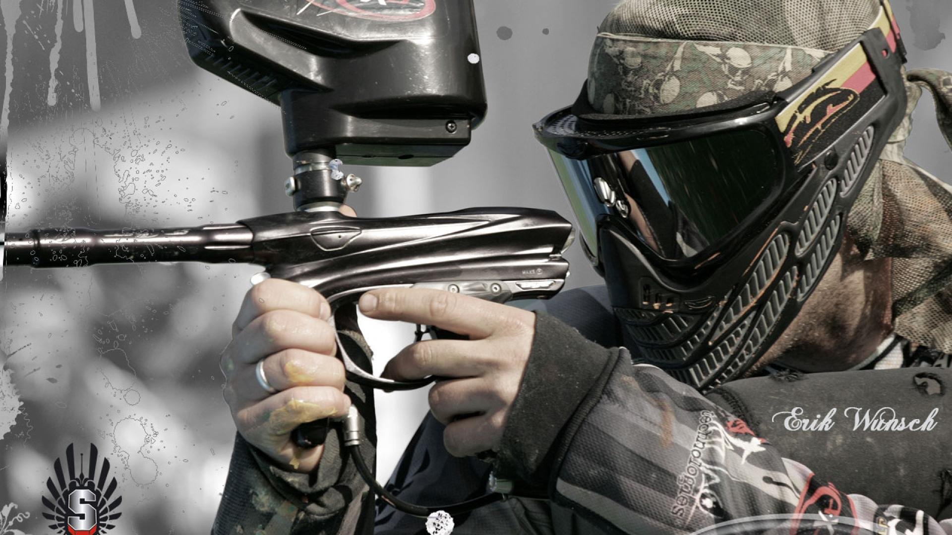 Paintball Weapon Gun Paint Extreme Strategy Action Wallpaper