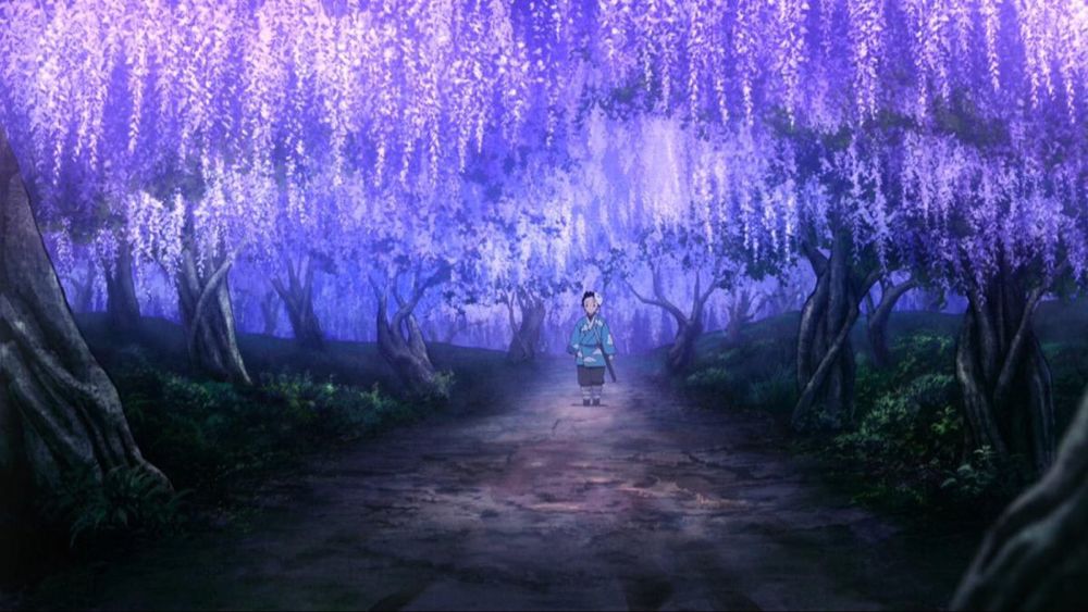 Spatial On Anime Scenery Wisteria Tree Howl S Moving