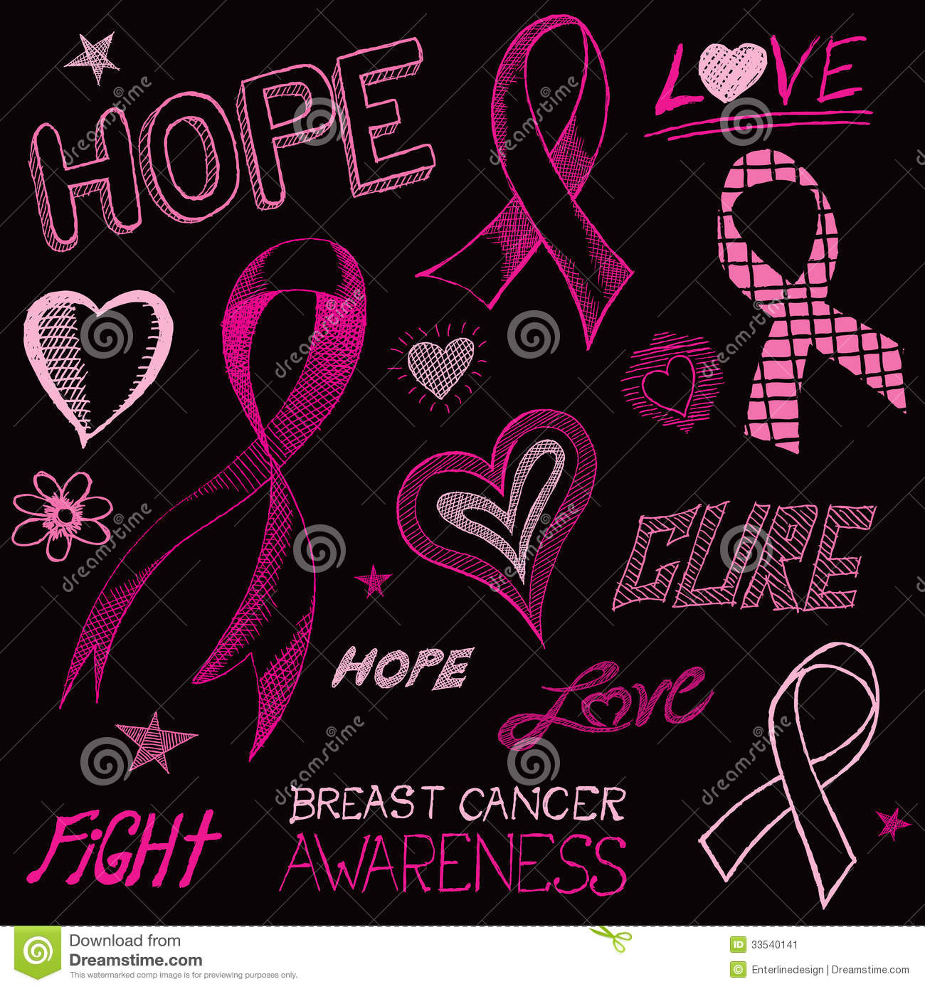 Breast Cancer Awareness Cover Photos Sketch