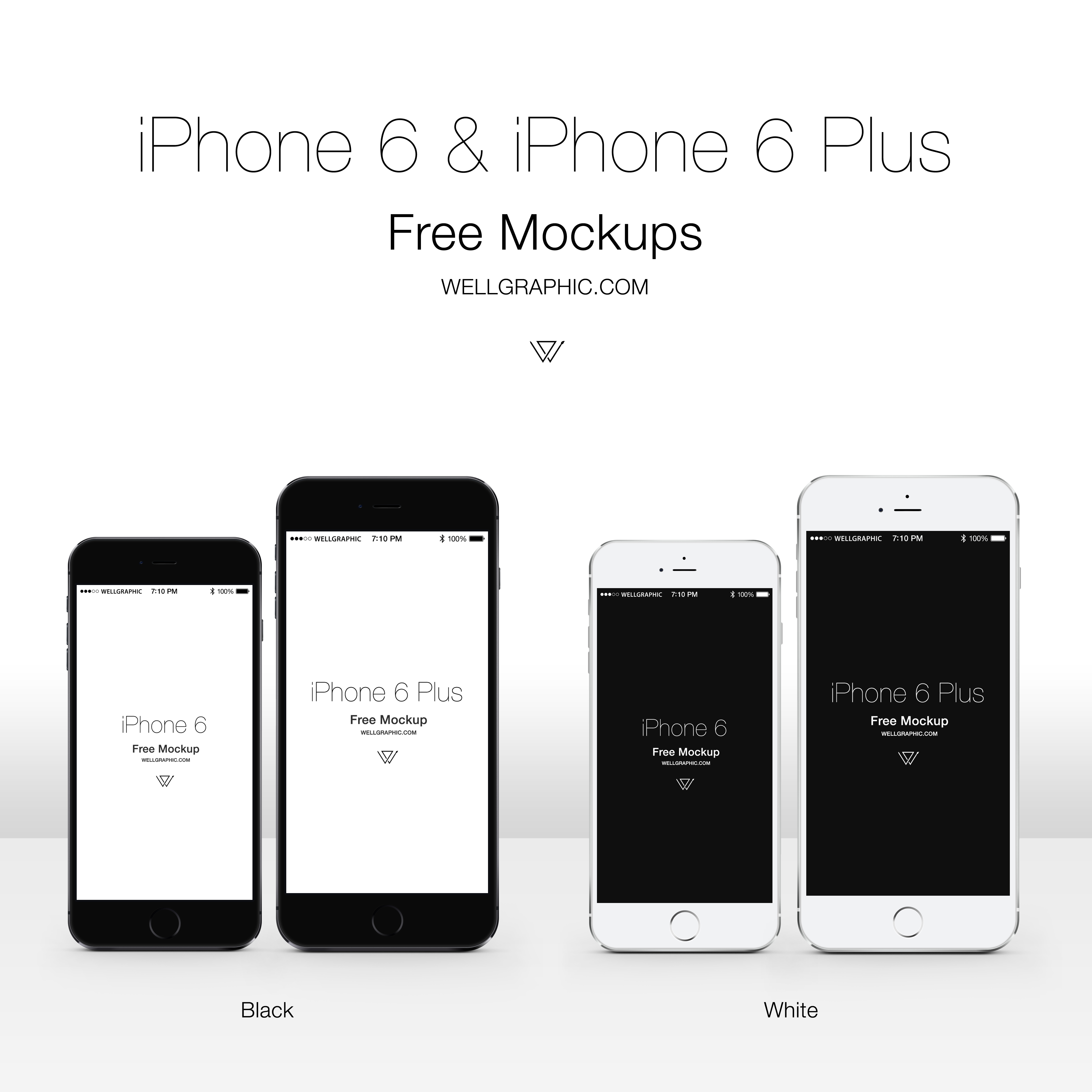 Apple Iphone And Plus Mockup Psd By Wellgraphic On