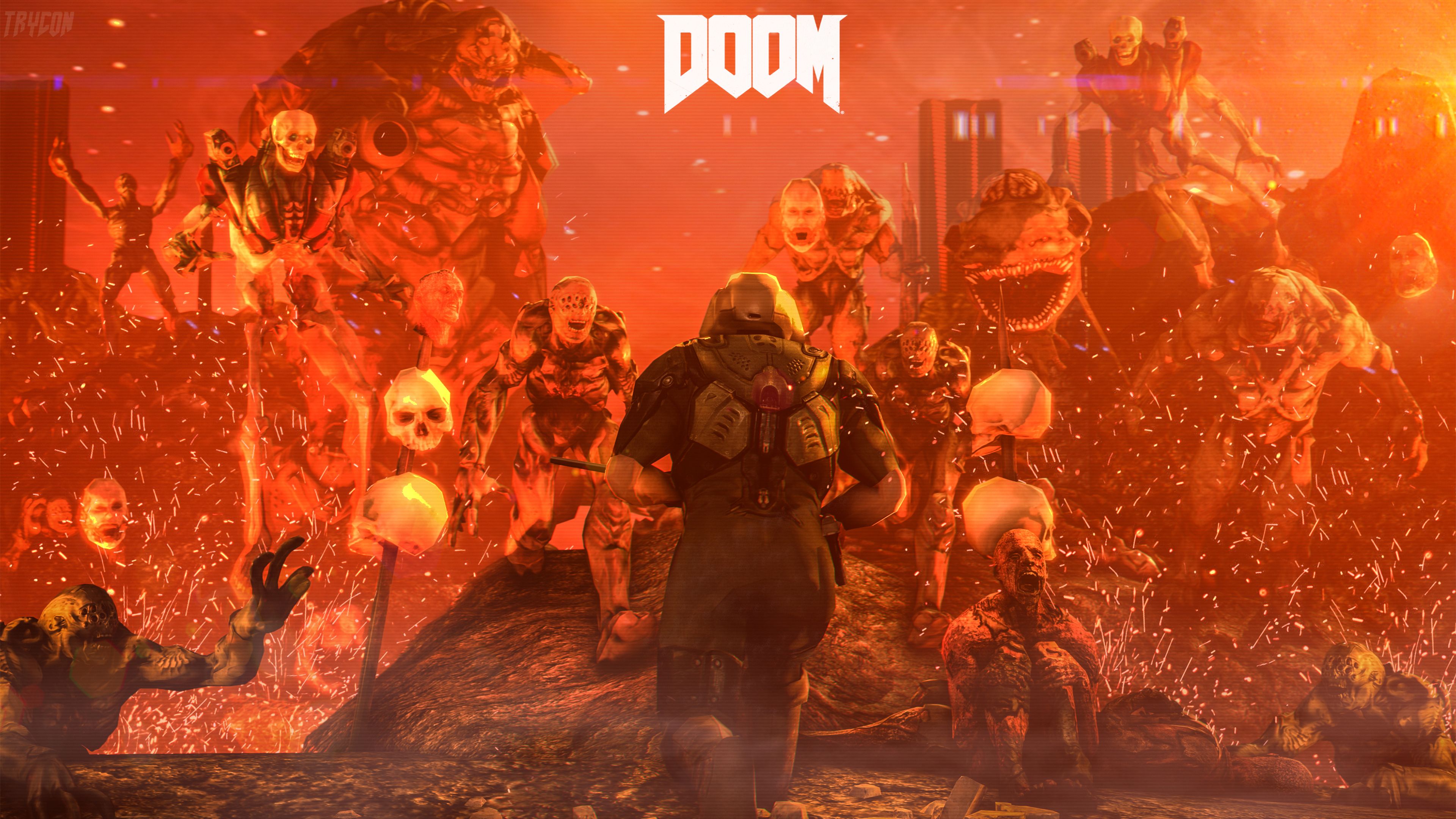 Doom Digital Art 4k HD Wallpaper Cover