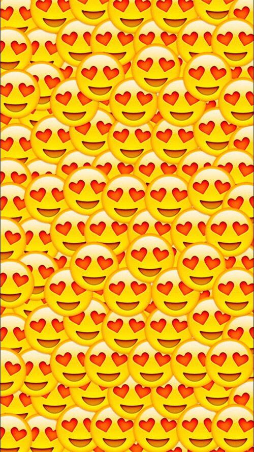 Cute Emoji iPhone Love Heart Wallpaper Image